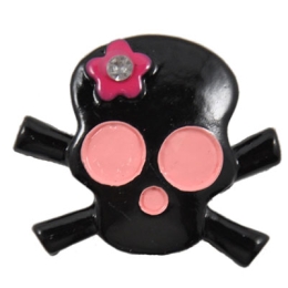 Black Skull Flatback Craft Embellishment