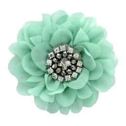 3.5" Jewel Chiffon Petals Hair Flower