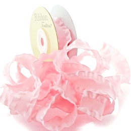 7/8" Satin Double Ruffle Ribbon