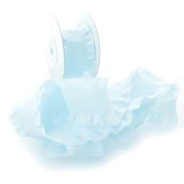 1.5" Satin Double Ruffle Ribbon