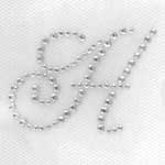 HotFix Iron On Rhinestone Transfer Alphabet Monogram Script - 1.5"