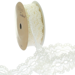 7/8" Ribbon Hole French Lace Trim