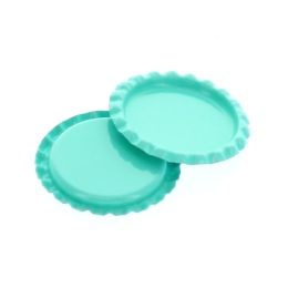 Craft Aqua Flattened Bottle Caps