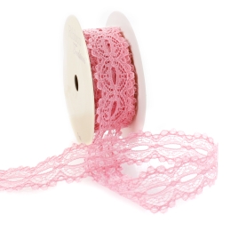 Wild Rose 7/8" Ribbon Hole French Lace Trim