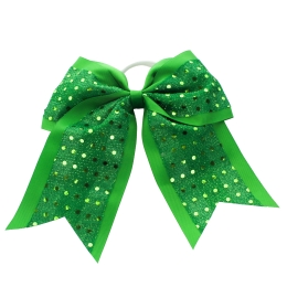 7" Spangle Cheer Ponytail Hair Bows Pack - 6pc