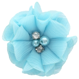 2" Rounded Folded Chiffon Hair Flower