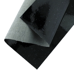 Fine Glitter High Gloss Jelly Canvas Sheets Black