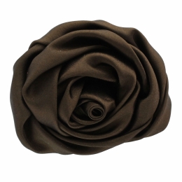 3" Twisted Rose Satin Fabric Hair Flower