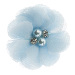 2" Rounded Folded Chiffon Hair Flower