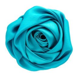 3" Twisted Rose Satin Fabric Hair Flower