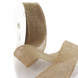 2.5" Non-Wired Natural Jute Burlap Ribbon