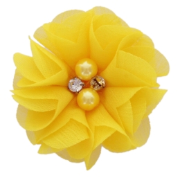 2" Rounded Folded Chiffon Hair Flower