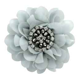 3.5" Jewel Chiffon Petals Hair Flower