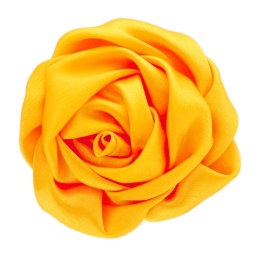 3" Twisted Rose Satin Fabric Hair Flower